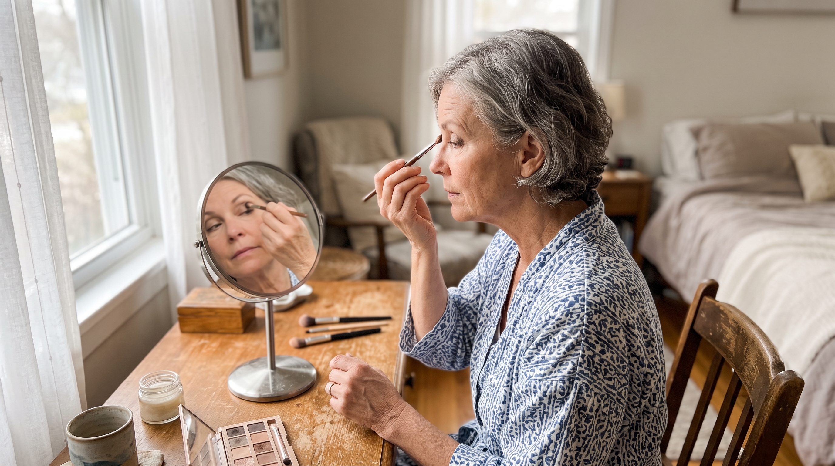 Eye Makeup for Mature Women: Why It Creases and What Actually Holds